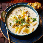 Smoked cod and haddock chowder