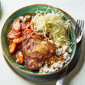 Roast chicken with Japanese-style curry sauce