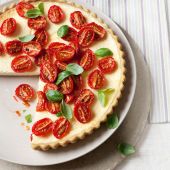 Slow-roasted tomato and Parmesan tart