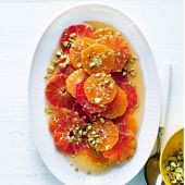 Citrus fruit salad with spiced syrup 