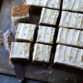 Parsnip and pecan traybake