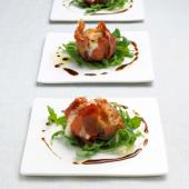 Roasted figs with Parma ham and goat's cheese