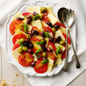 Cheese and tomato salad platter