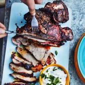 Spiced butterflied leg of lamb
