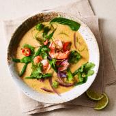 Prawn and coconut soup 