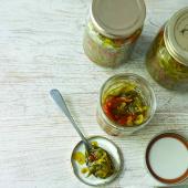 Runner bean and sweet red pepper chutney