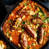 Cheat’s sausage cassoulet