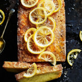 Double lemon drizzle cake