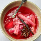 Rhubarb compote