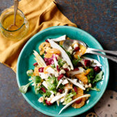 Clementine, cherry and feta salad