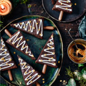 Spiced Christmas tree brownies