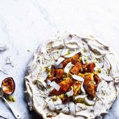 Spiced pineapple and coconut pavlova
