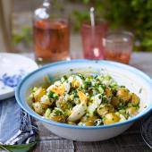 American potato salad with hard-boiled eggs
