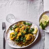 Keralan cauliflower and lentil curry