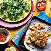 Marinated halloumi with honey and thyme