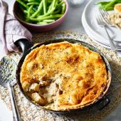 Greek chicken frying pan pie