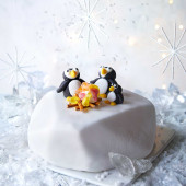 Penguin iceberg Christmas cake