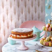 Victoria sponge with tea-scented plum jam