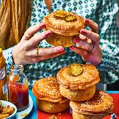 Bacon and cheese meat pies