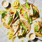 Chicken Caesar flatbreads
