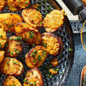 Roast potato rarebits