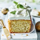 Triple coconut, lime and mint loaf cake