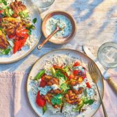 Chargrilled chicken with zingy coriander sauce