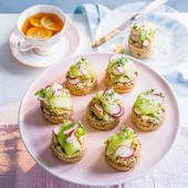 Savoury rye scones with anchovy butter