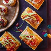 Bloody Mary prawn tarts 