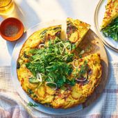 Cheat's spanakopita tortilla