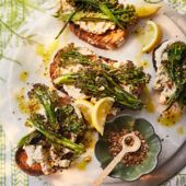 Tonnato toasts with roast broccoli