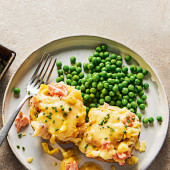Twice-cooked fish pie potatoes