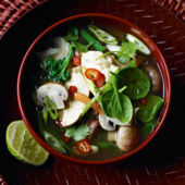Hot and sour Thai chicken soup