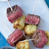 Steak and frites skewers