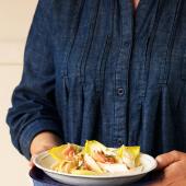 Trout, chicory and walnut salad