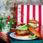 Tom Kerridge's Fish burgers with herb mayonnaise