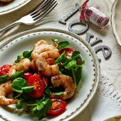 Flash-fried Moroccan prawns