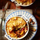 Moroccan chicken and lentil pies