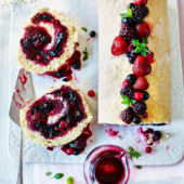 Summer fruit roulade