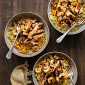 Hoisin chicken with stir-fried rice