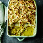 Bengali coconut fish pie with mustard-seed mash