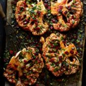 Cauliflower steaks with chorizo