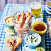 Pint of prawns with mix ’n’ match dips