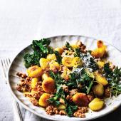 One-pan gnocchi and turkey hash
