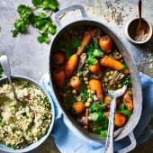 Slow cooker cumin, carrot and lamb tagine