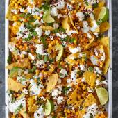 Mexican grilled corn nachos