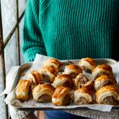 Smoked ham & Gruyère sausage rolls