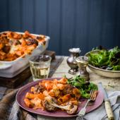 Melting-middle meatball bake