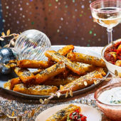 Honey goats’ cheese filo cigars
