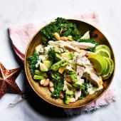 Green goddess glow bowl with chicken